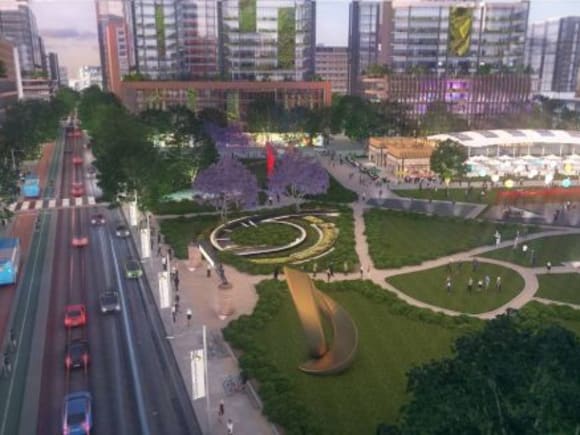 Mawson Park with a revamped Campbelltown to the rear. Image: Campbelltown Council Campbelltown takes its urban future into its own hands