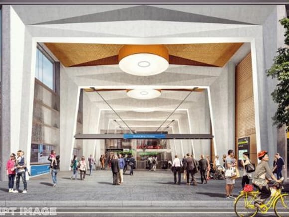 State Library Swanston Street entrance - image: Rail Projects Victoria Melbourne Metro's finalised station designs unveiled