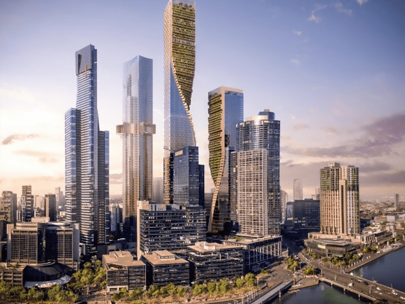 The Green Spine by UN Studio + COX. Image: COX Southbank by Beulah designs revealed at Future Cities Symposium
