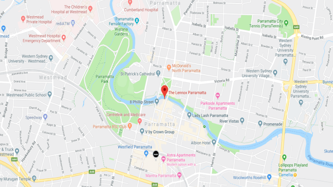 The Lennox, Parramatta location