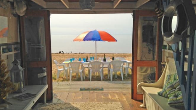 Postcard perfect Mount Eliza beach box listed for sale