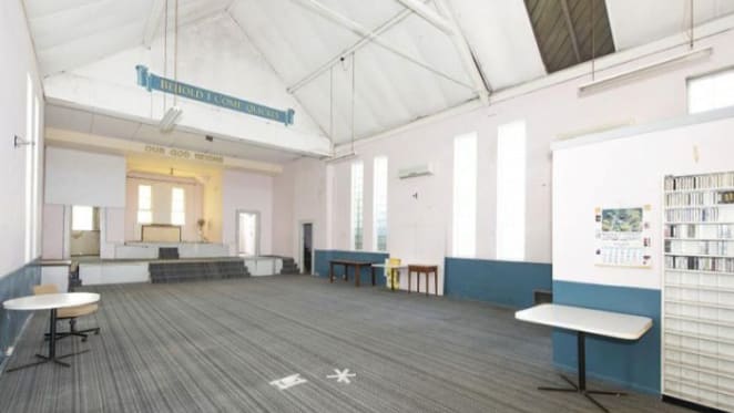 Empty Newtown warehouse church for July auction