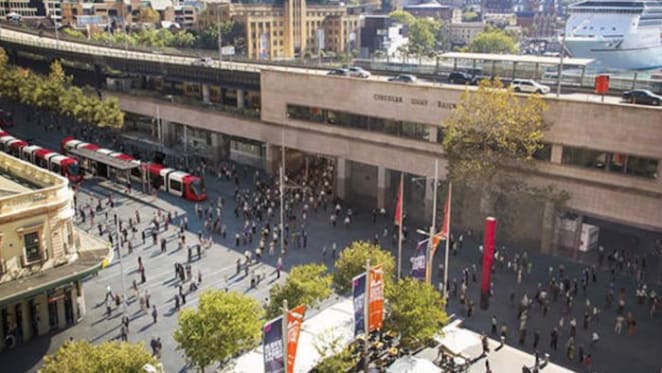 First daytime light rail test to Circular Quay