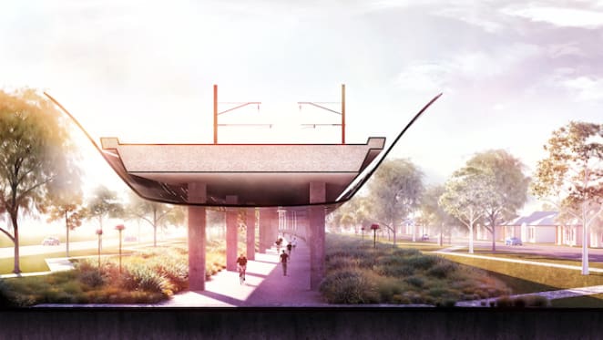 Concept design to disguise Melbourne's sky rail