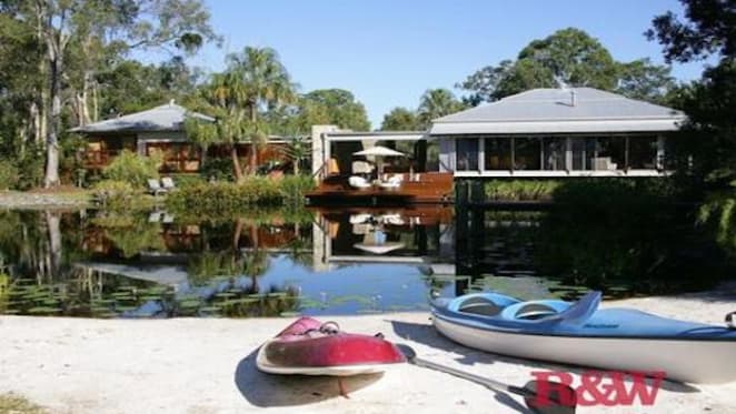 Weycoola, overlooking Lake Weyba, Noosa remains for sale