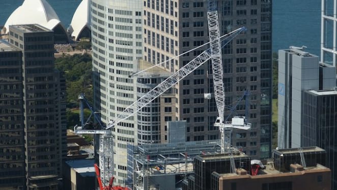 Sydney has over half the cranes in the sky nationally, but numbers easing