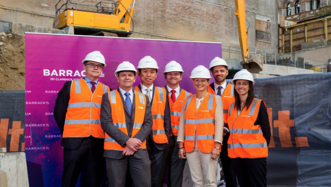 Investa commences concrete pour at 151 Clarence Street