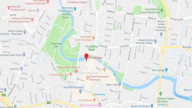 8 Phillip Street, Parramatta location