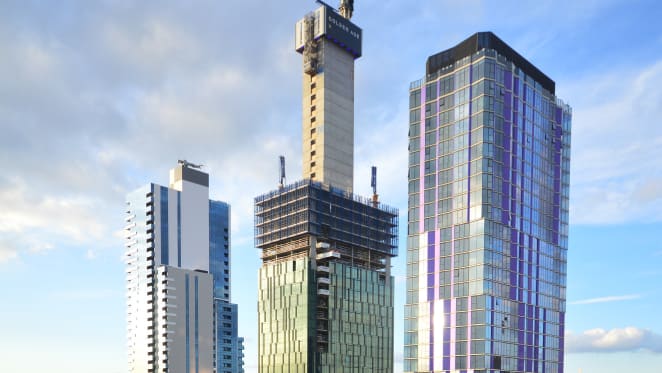 Victoria One's core tops out - becomes CBD's tallest structure
