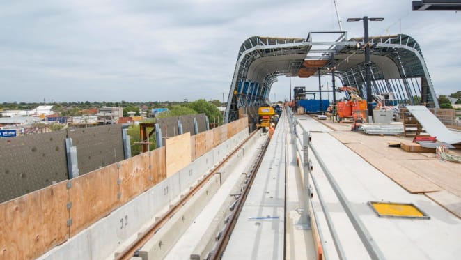 Clayton's near-complete station is ringed by eleven projects