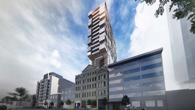 Cut down: A Franklin Street planning relic comes down to earth