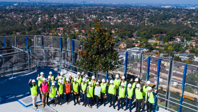 Cbus Property top out Epping apartment development The Langston