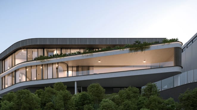 Larc will be a six bedroom, six bathroom home with five car parking, plus its own gym, pool and cellar.