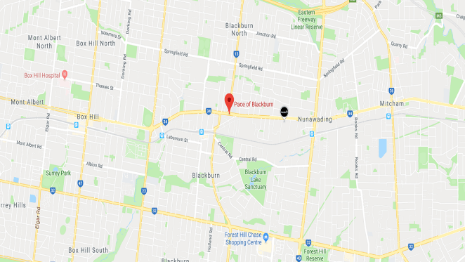 Pace of Blackburn Location via Google Maps