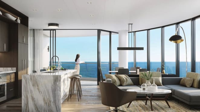 Inside Pearl, Main Beach apartments, designed to take in extensive views