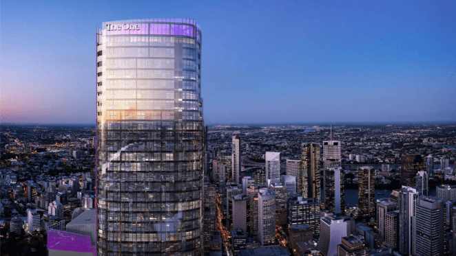 The One Residences tower in Brisbane