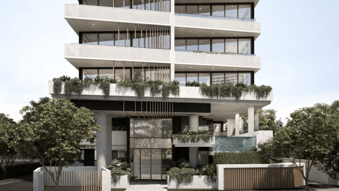 Gallery Group drop size and scale of Chalk, Surfers Paradise apartments