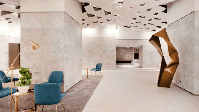 Swanston Central residential lobby.