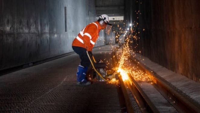 First tracks laid in Australia's biggest public transport infrastructure project