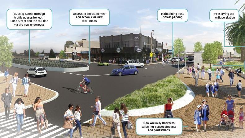 Give the road under rail grade separation at Buckley Street a chance