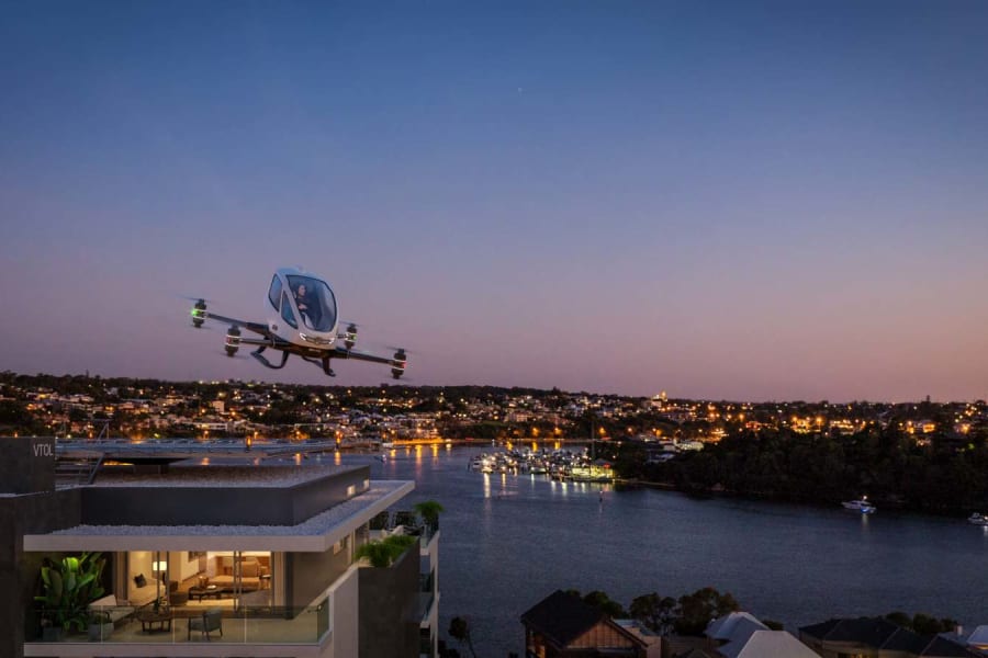 Taskers final stage to host Australia’s first autonomous passenger drone landing station on top of luxury Perth apartments