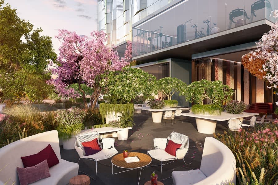 Inside the amenity on offer at 380 Melbourne