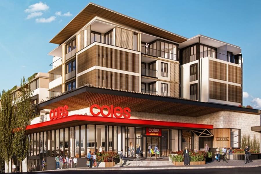 Coles Group pushes shop top apartment developments in Melbourne and Sydney