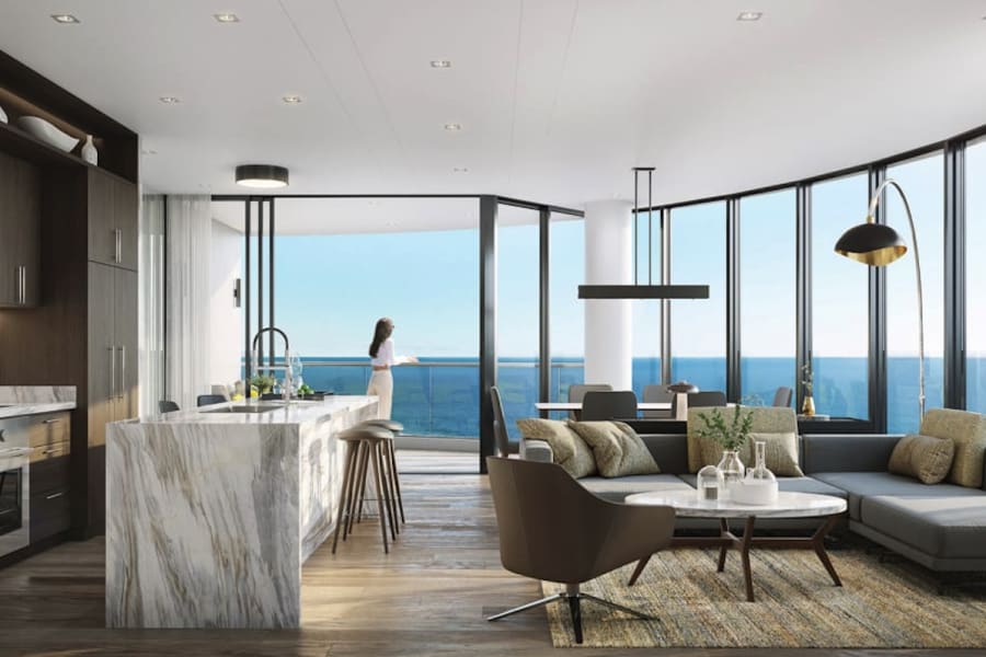 Inside Pearl, Main Beach apartments, designed to take in extensive views