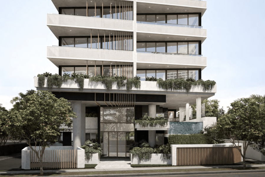 Gallery Group drop size and scale of Chalk, Surfers Paradise apartments