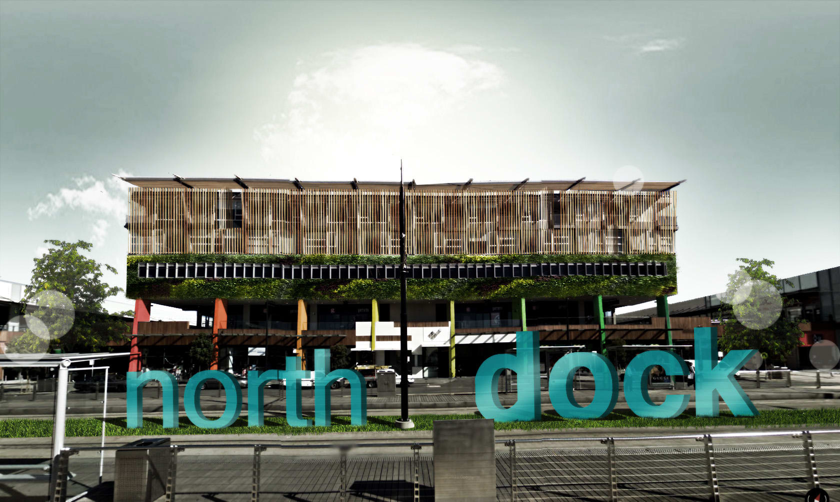 'North Dock' precinct signage.© Laurence Dragomir