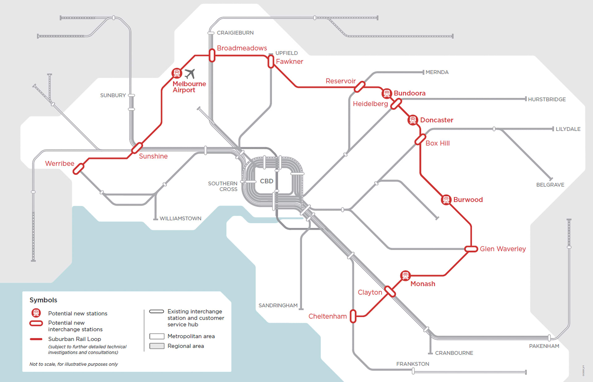What's happening in the suburbs the Suburban Rail Loop might link?