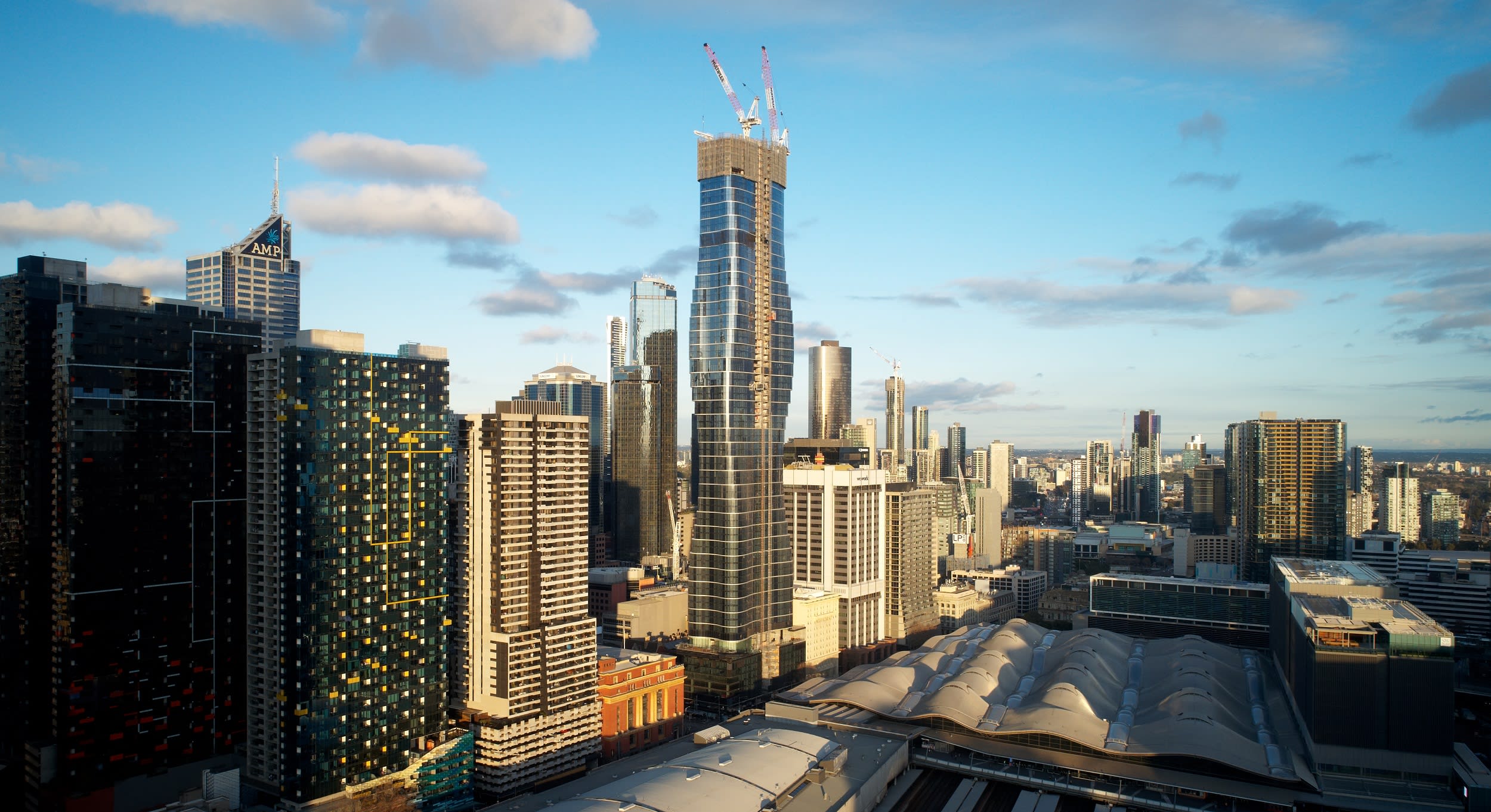 Melbourne skyscraper inspired by a Beyoncé music video tops out at 246 metres