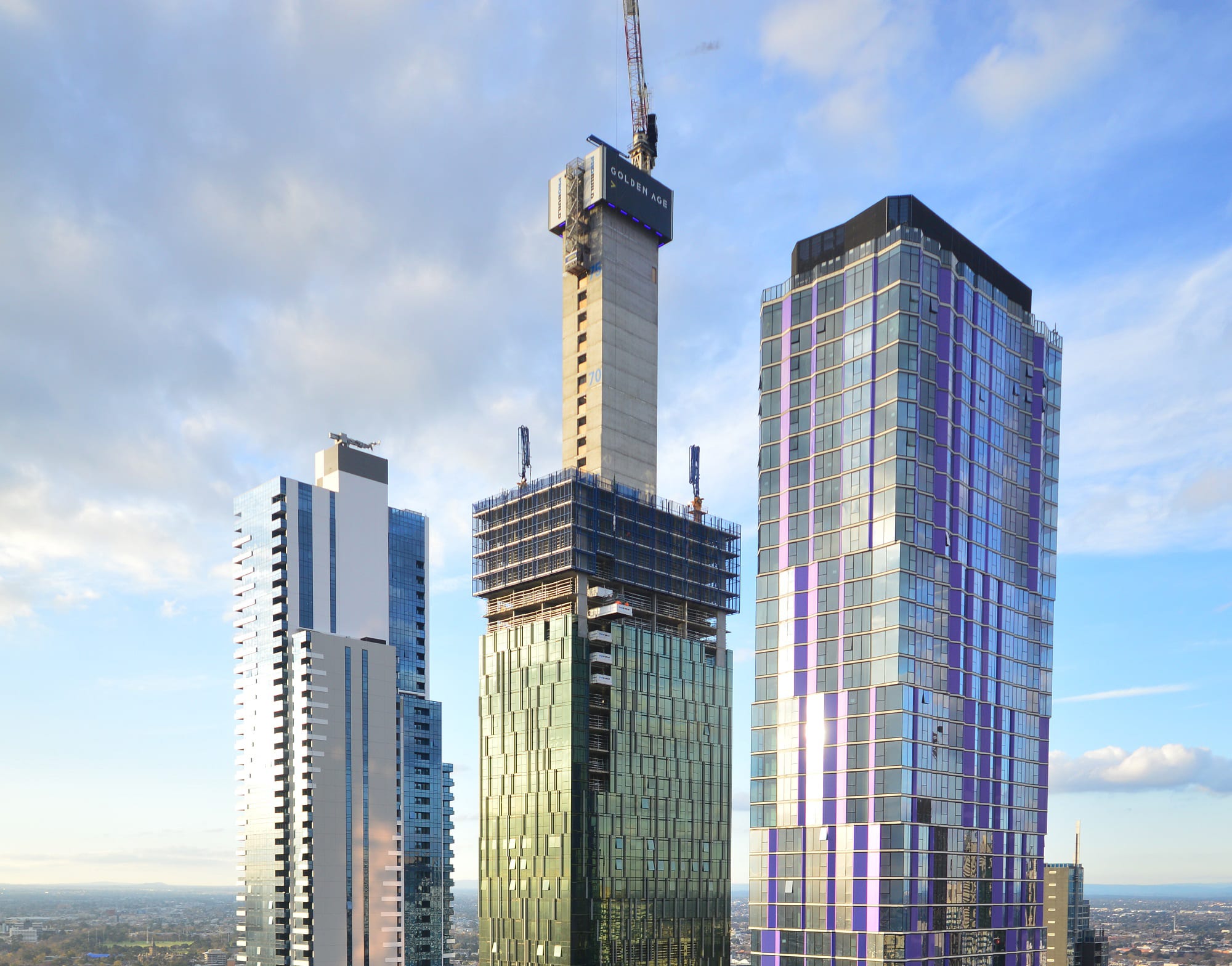 Victoria One's core tops out - becomes CBD's tallest structure