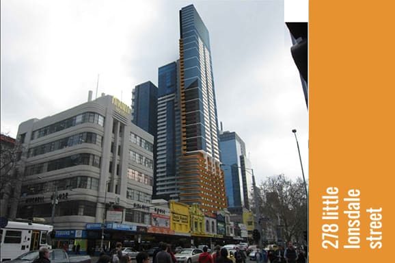 278 Lt Lonsdale Street Melbourne. © Peddle Thorp