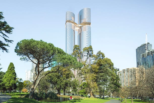 308 Exhibition Street will have views towards and over the Carlton Gardens. Image: Supplied (Cropped)