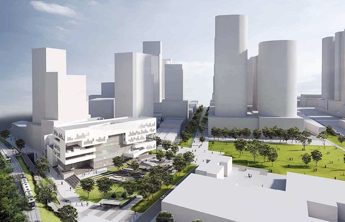 The wraps come off Fishermans Bend's new community precinct