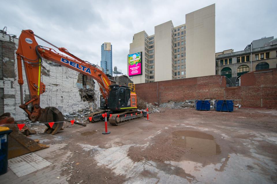 Demolition on Port Phillip Arcade signals start of major works on the new Town Hall station