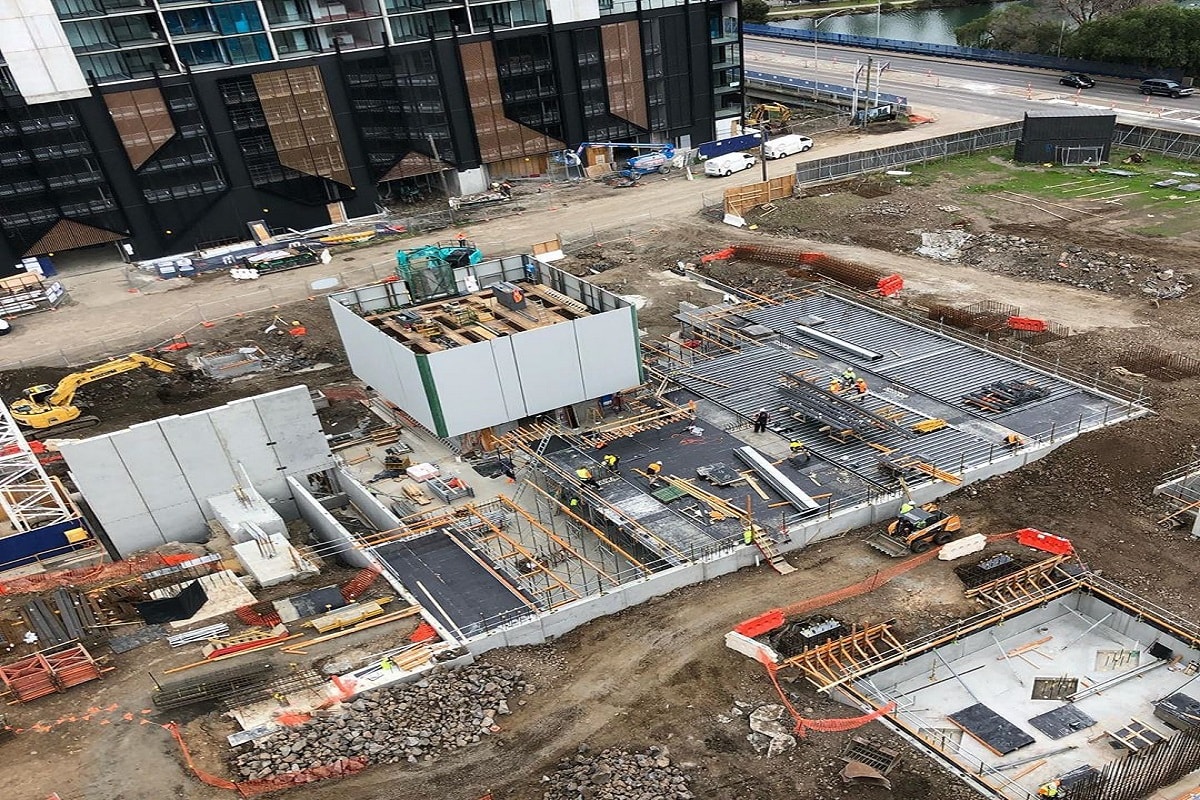 Aerial view of the Victoria Square core box. Image by ac_constructiongroup Instagram.