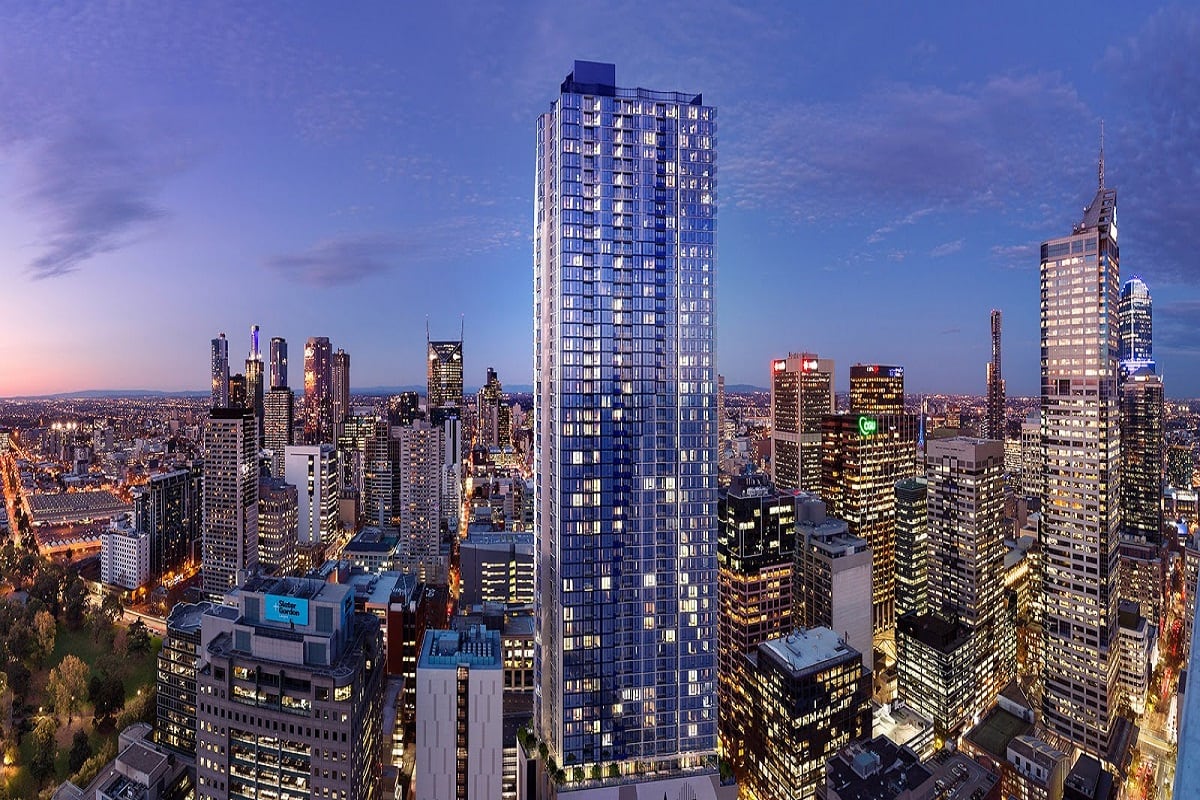 Rendering of Melbourne Grand, a Central Equity tower. Image by Multiplex.