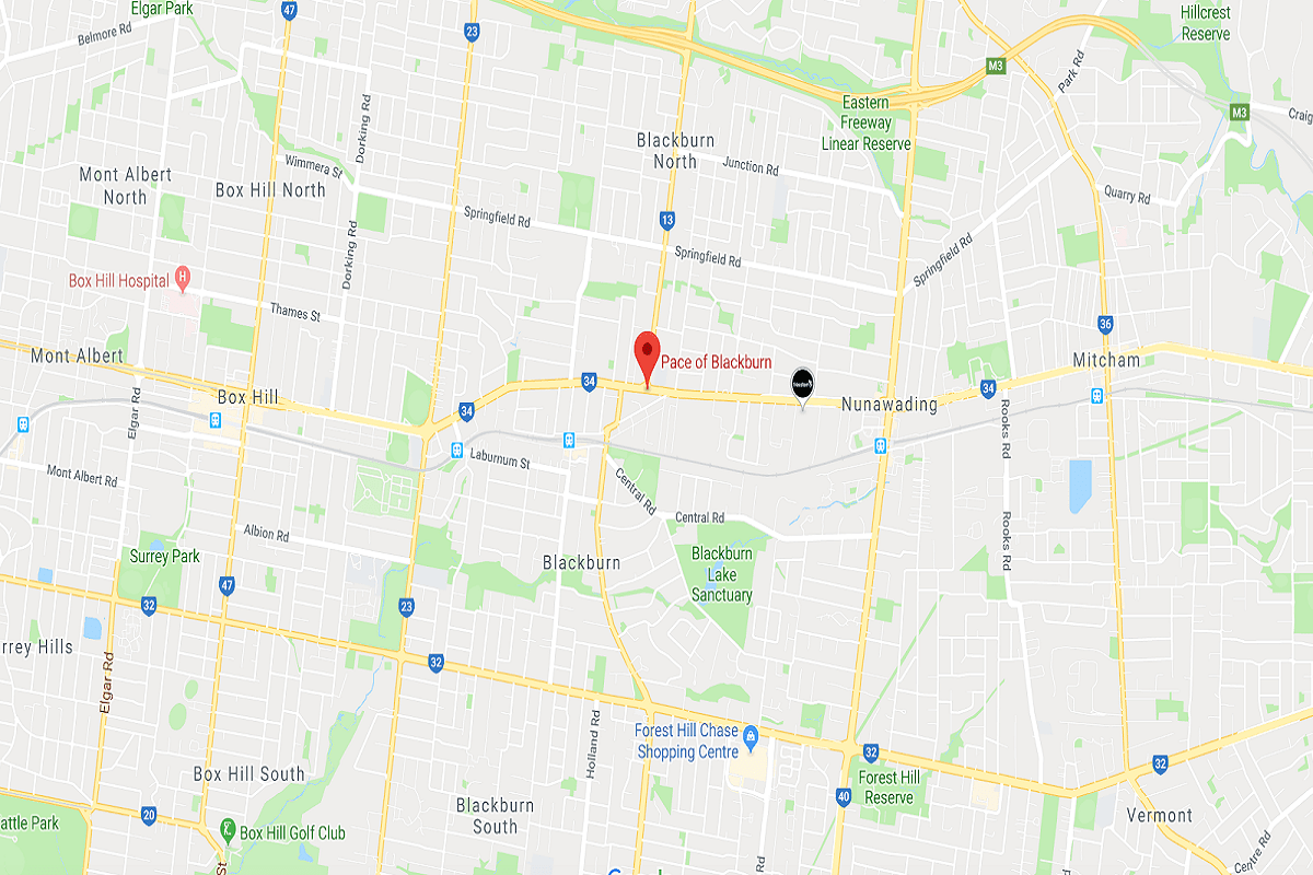 Pace of Blackburn Location via Google Maps