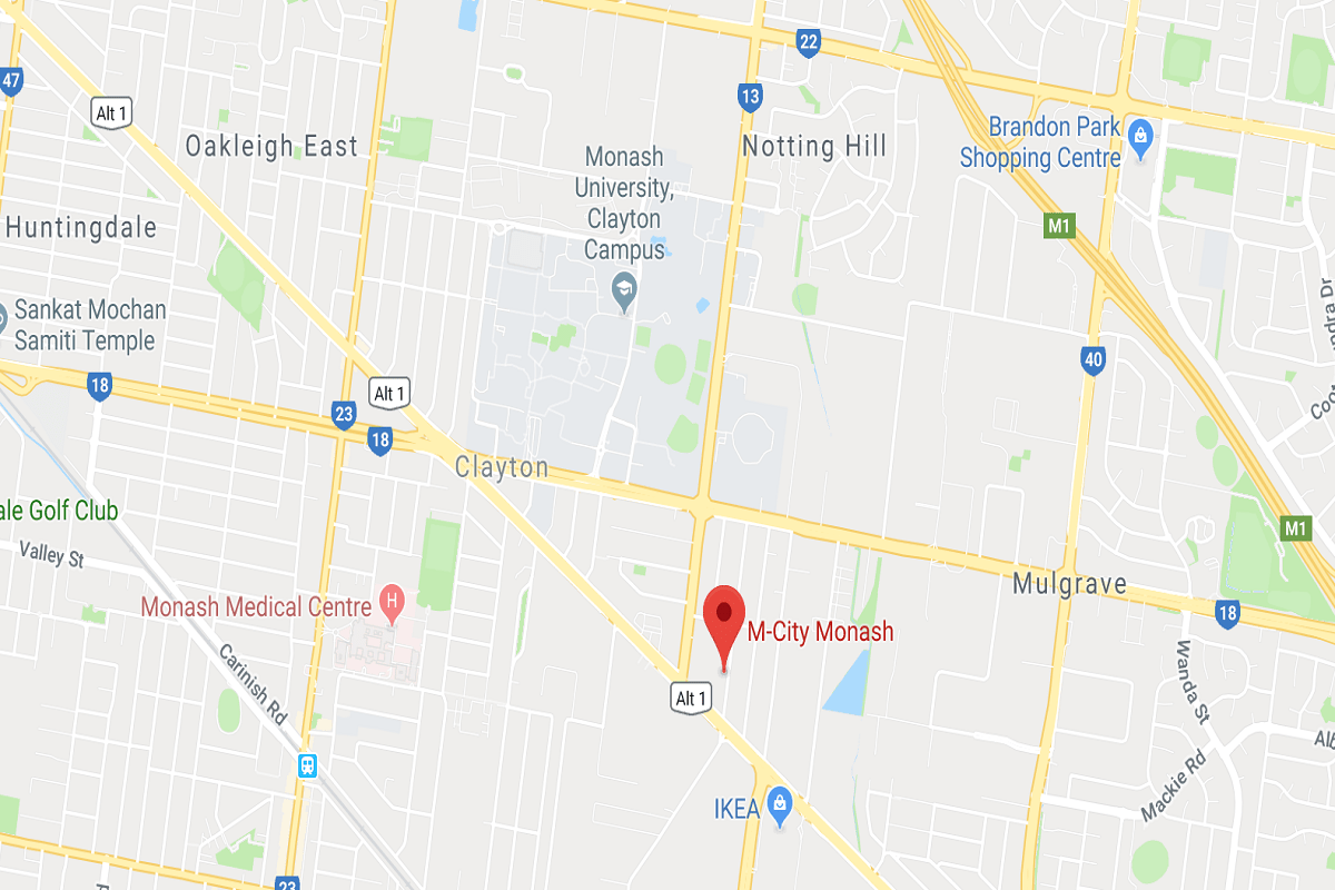 M-City location at 2107-2125 Dandenong Road, Clayton, VIC 3168. Image by Google Maps