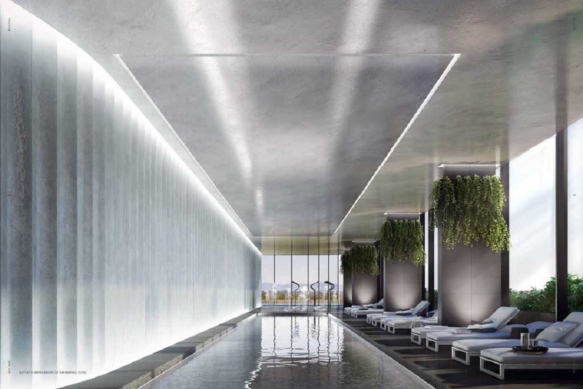 The Sky One pool and lounge suites.