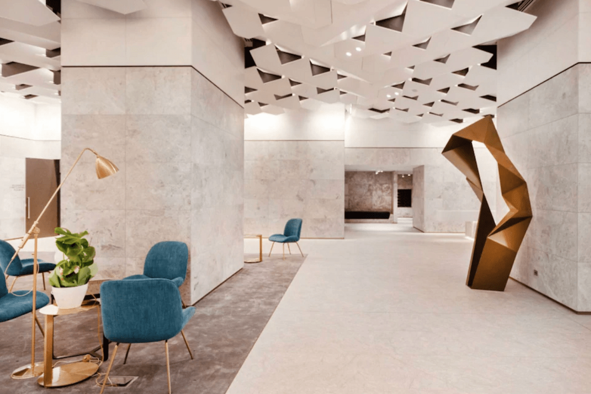 Swanston Central residential lobby.