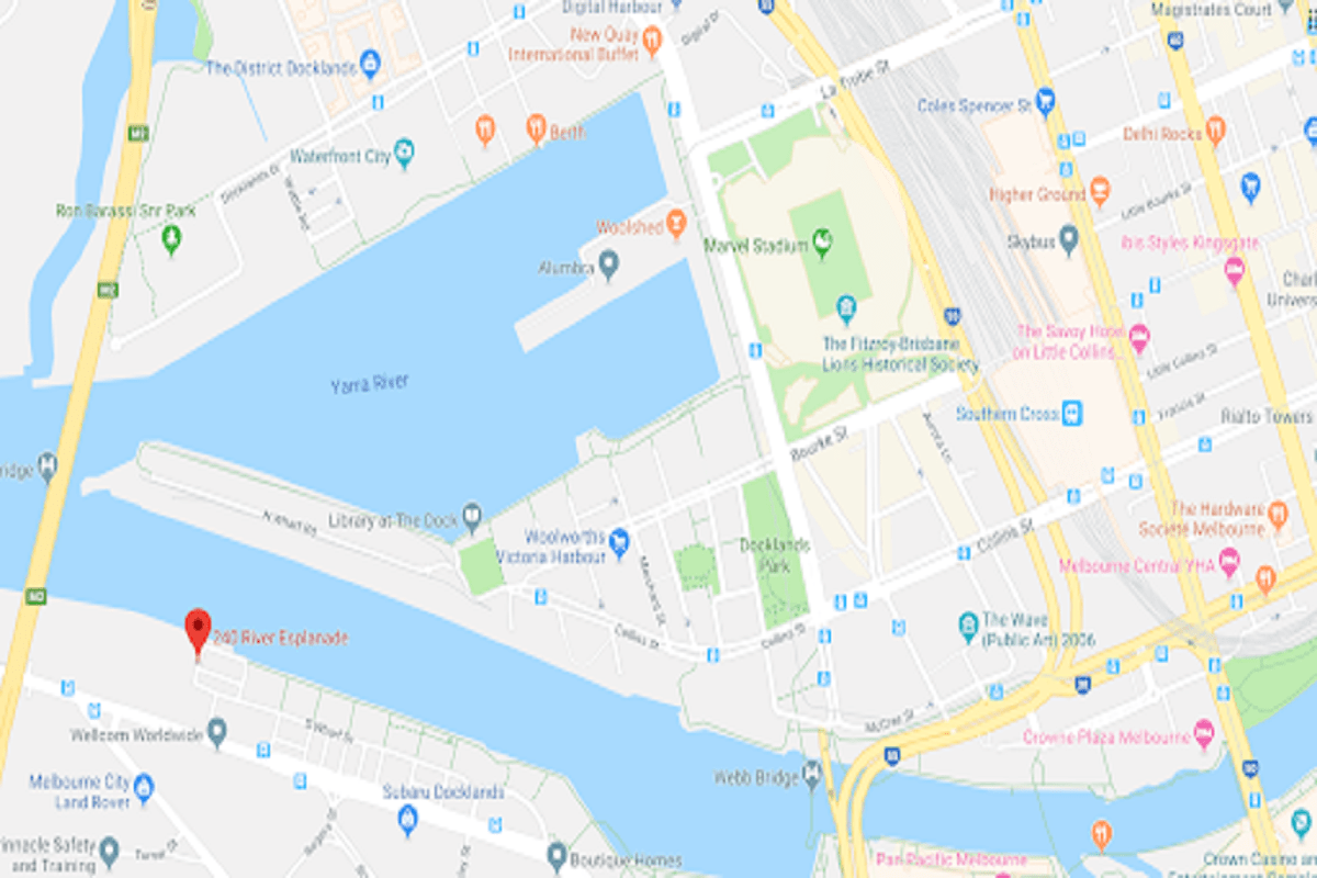 Image of Voyager’s location at 240 River Esplanade by Google Maps.