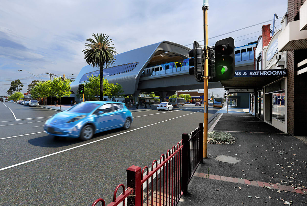 It's elevated rail for the Dandenong corridor level crossing removals