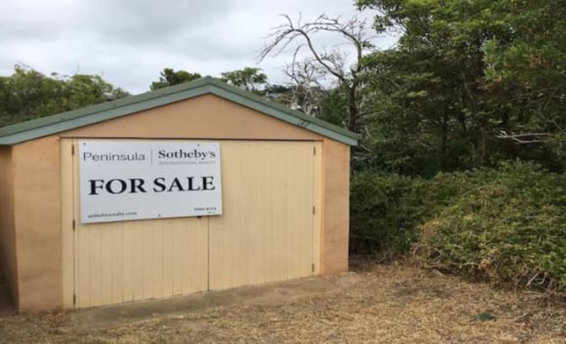 Two Portsea beach boxes listed for sale