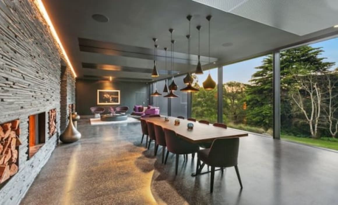 Striking Adelaide Hills concrete trophy home listed