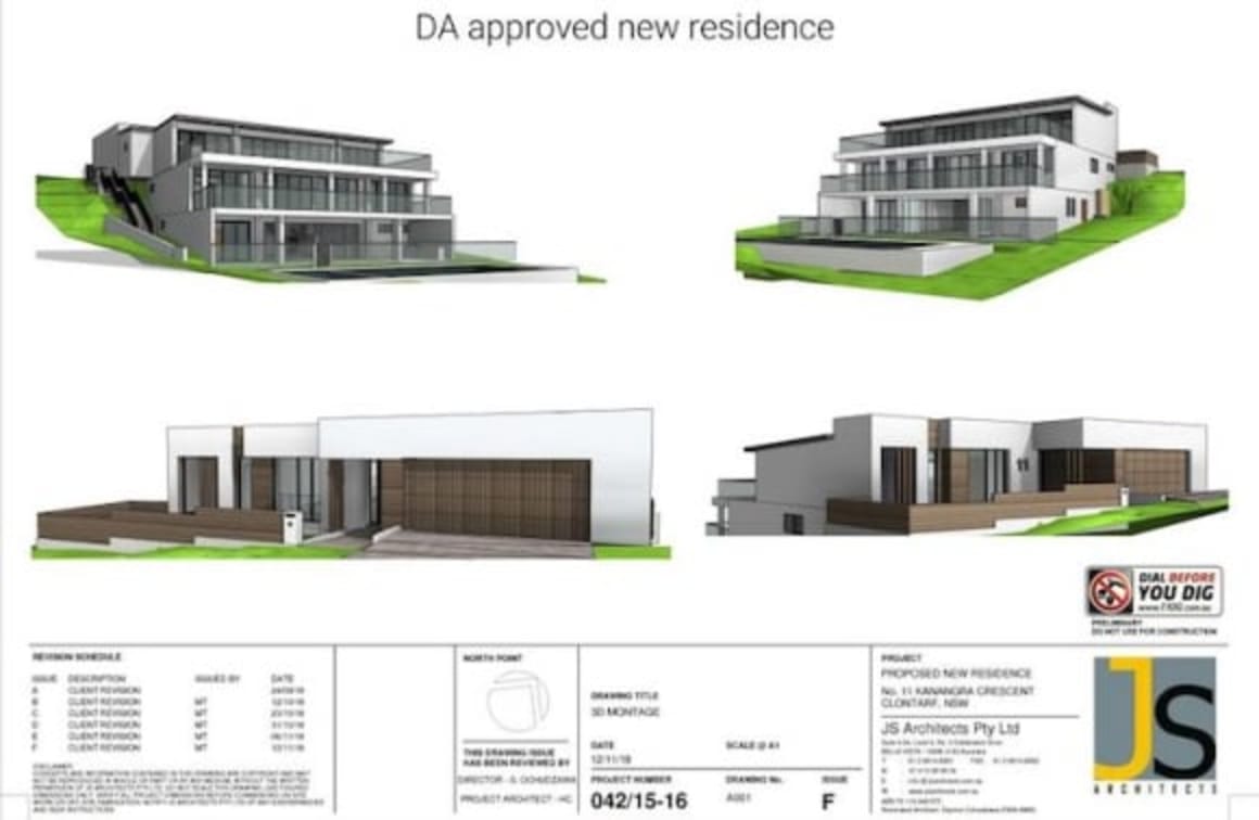 DA approved trophy home plans in Clontarf