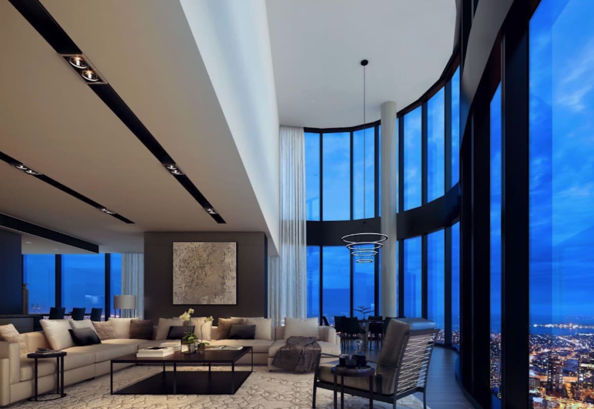 $30.988 million asking price for Melboune's highest penthouse in Australia 108