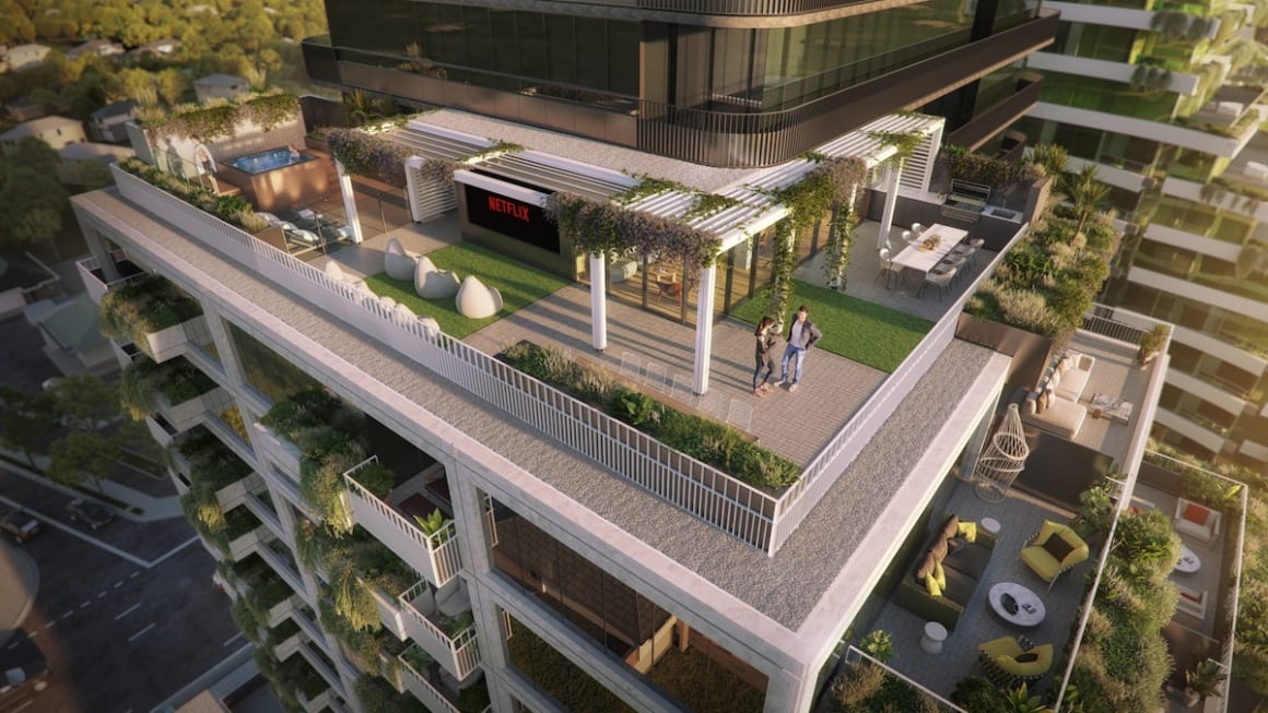 Four Melbourne apartment developments with luxury rooftop...
